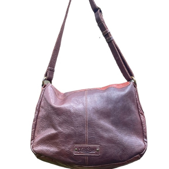 Lucky Brand | Brandy & Chocolate Piece Train Leather Shoulder Bag - Picture 3 of 11